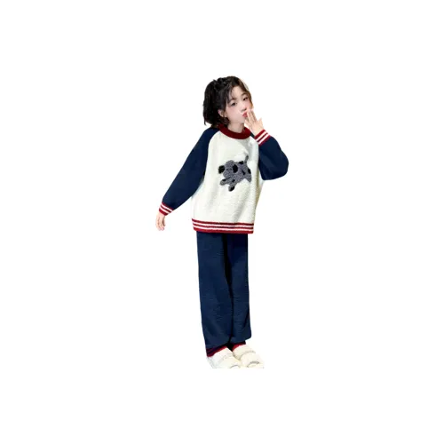 YUNPO Темно-синий Синий Щенок Стиль Школьный возраст Комплект Lounge