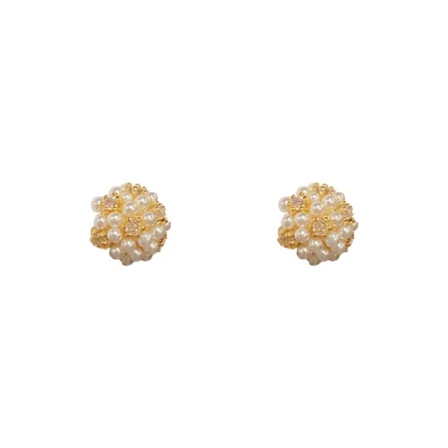 BONAS Copper Stud Earrings Women's BONAS Медные серьги-гвоздики женские