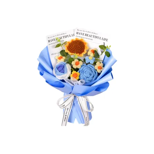 Pampered Journal Подсолнух Розовый Трикотажная ткань Букет Готовый товар Пряжа Цветочный дизайн Искусственный Цветочный дизайн DIY Игрушки