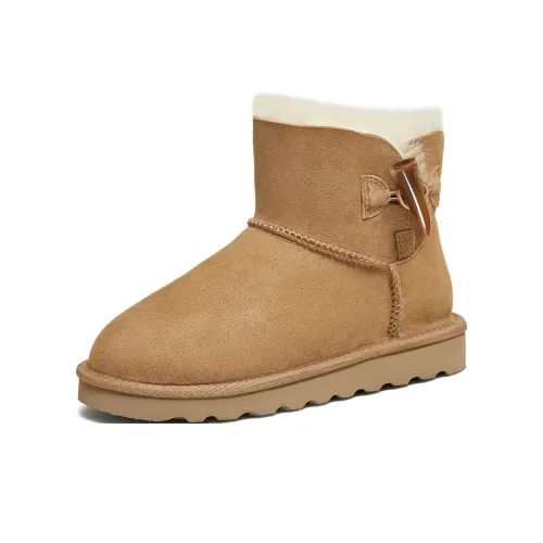 TATA Сноубутсы Желто-коричневые с меховой подкладкой женские