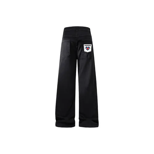 PWUE Черные Унисекс Джинсы