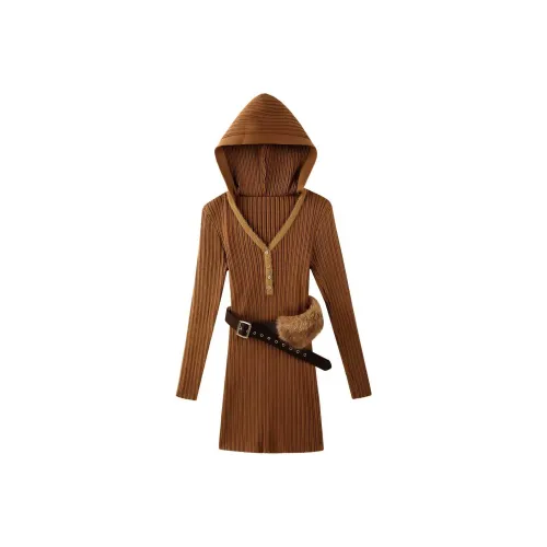 Udon House Длинное платье с длинными рукавами женское