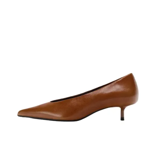 ZARA Узкий каблук Высокие каблуки 4CM Женские Коричневый