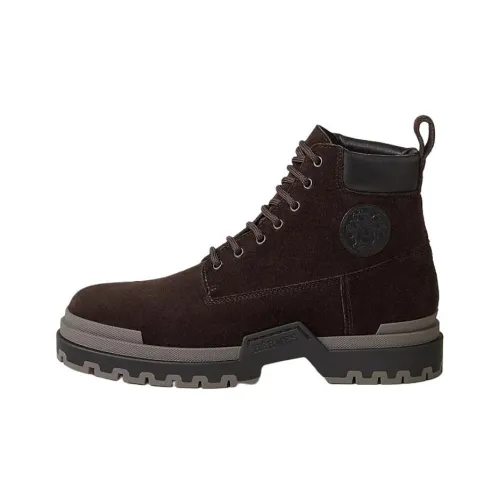 HERMES Limite Короткий Мартин Ботинок 3 см Мужской Коричневый