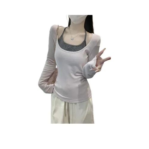 LANGQING Розовые Женские T-рубашки