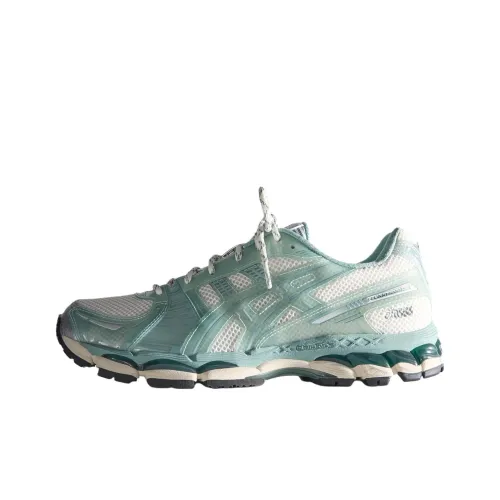 KITH x ASICS Gel Kayano 12,1 Устойчивые к абразиву Низкие Кроссовки для Бега Мужские Белые Зеленые