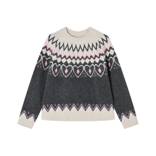 XIANGYING Средне-серый Женский Свитер