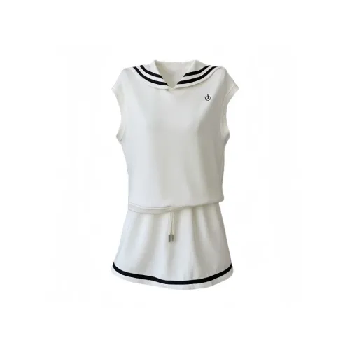 DANCANG Белый комплект женский юбка и топ