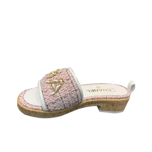 CHANEL Rubber Slide Тапочки Женские Розовые