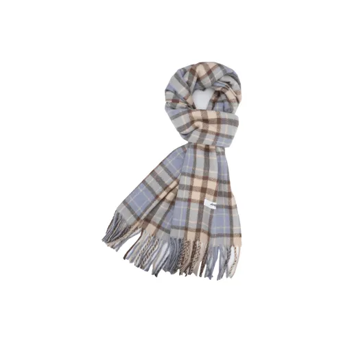 Jeep Полиэстер Трикотаж Шарфы Унисекс Сине-Коричневая Клетка Красно-Коричневая Клетка