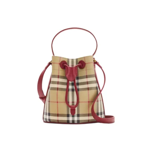Burberry Полиуретан Сумка Мини Женская Бежевая и Каменно-Красная