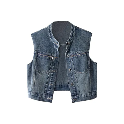 Cypress House Темно-синий Женский жилет