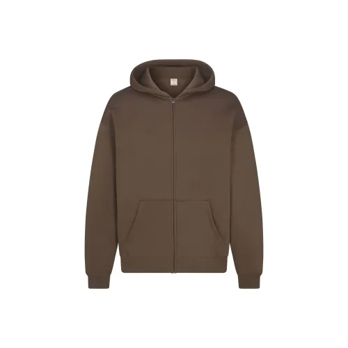 SKIMS FW25 Флис LOUNGE MENS Relaxed ZIP UP Толстовка Свитшот Мужской