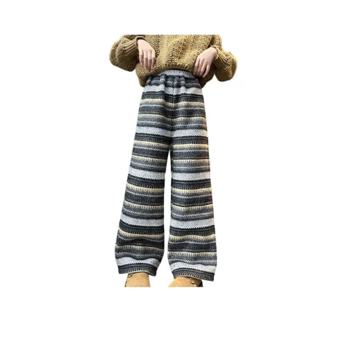 Rindu Вязаные тренировочные штаны Осенний серый Белый