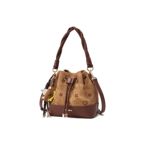 SHORT HAIR GIRL ПУ (полиуретан) Сумка Женская Хаки Коричневый