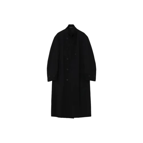 Yohji Yamamoto Pour Homme FW25 Army Gabardine Пальто с воротником-стойкой Мужской