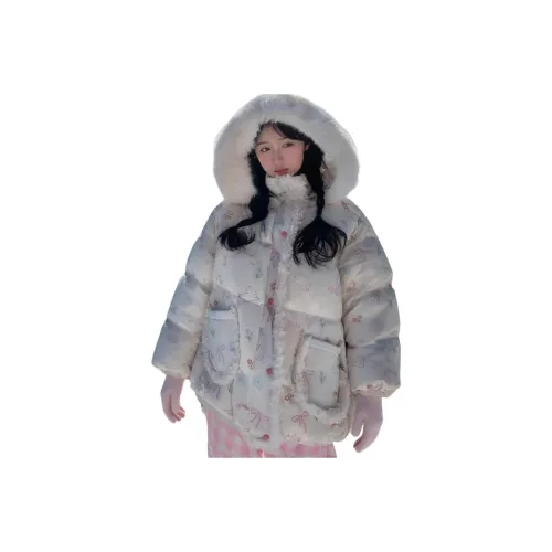 HNUF Белый хлопковый пуховик женские пуховики (пуфы)