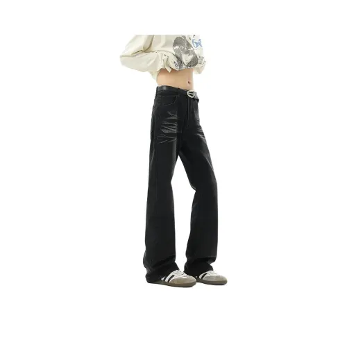 BLACK AT Черные Унисекс Джинсы