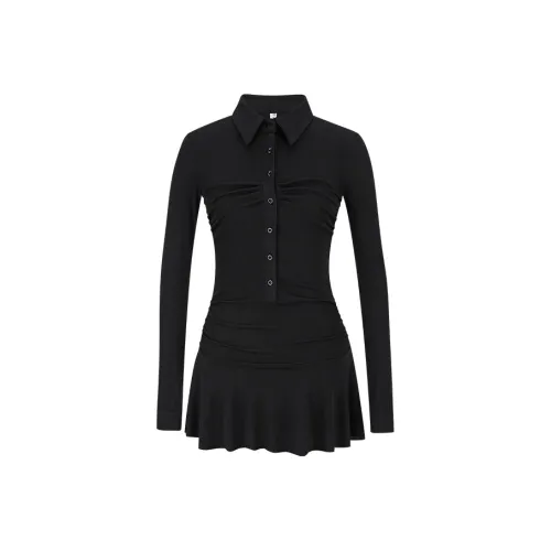 Garbege Длинное платье с длинными рукавами женское