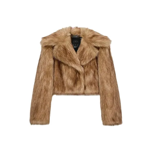 ZARA ZW Series Бархат Feel Пальто Женское