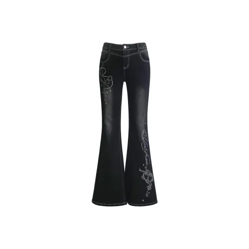 UNIFREE Черные Женские Джинсы