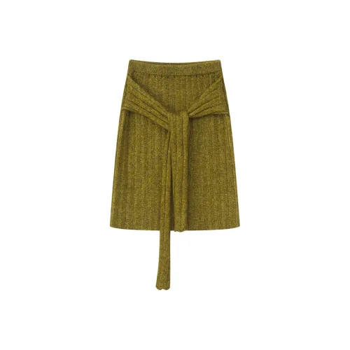 Ouyang Женские вязаные длинные юбки