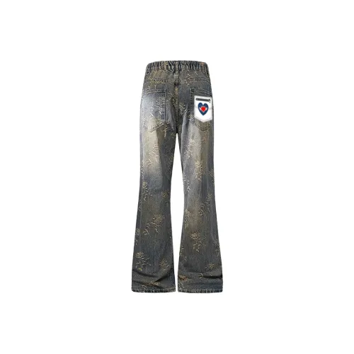 PWUE Светло-синие Унисекс Джинсы