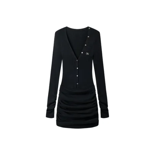 NAWS Длинное платье с длинными рукавами женское