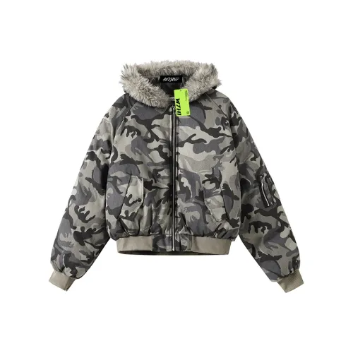 W7H1 Камуфляж Унисекс Пуховики