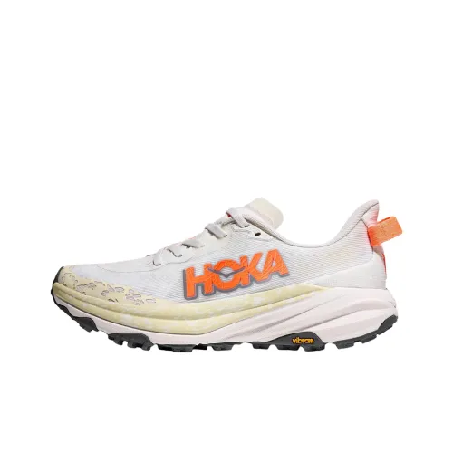 HOKA ONE ONE SPEEDGOAT 6 Трейл Бег Обувь Женская Белая Оранжевая