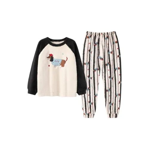 XIAFENYAN Пижамный комплект мужской черный