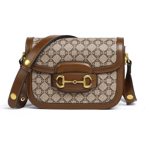 Younger Song ПВХ Сумка через плечо Стандартная Женская Коричневая