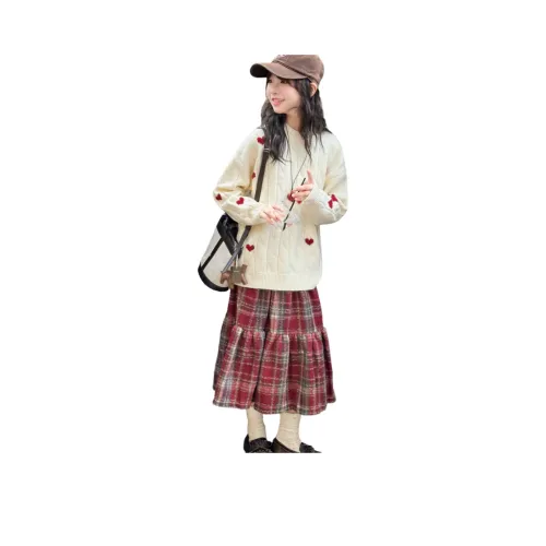 MUQINGQING Экрю Наборы одежды для школьного возраста с юбкой