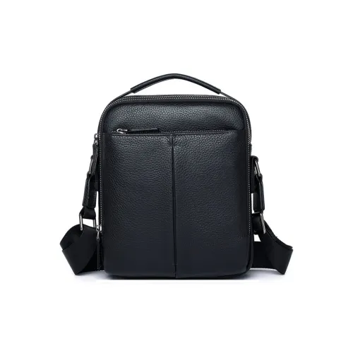 VANDEE Коровья кожа Сумка через плечо Мужская Черная