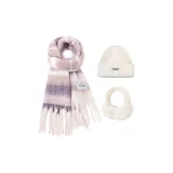 Цветная глазурь · Светло-кофейный + Бежевый Вязаная шапка + Бежевый Наушники-подвески