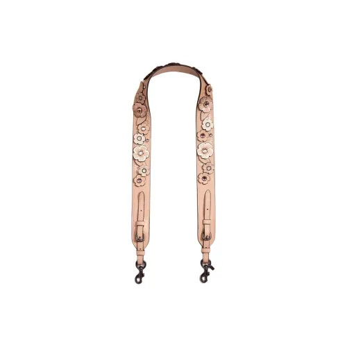 COACH Гладкая кожа Сумка Ремень Женские Нежно-розовый Серо-металлик