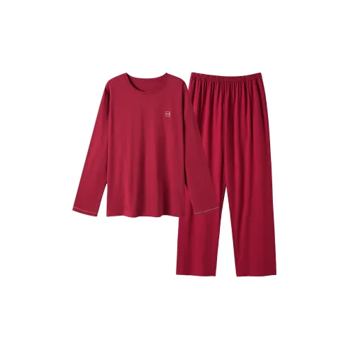H YXIANG Красный Man Мужской Пижамный комплект