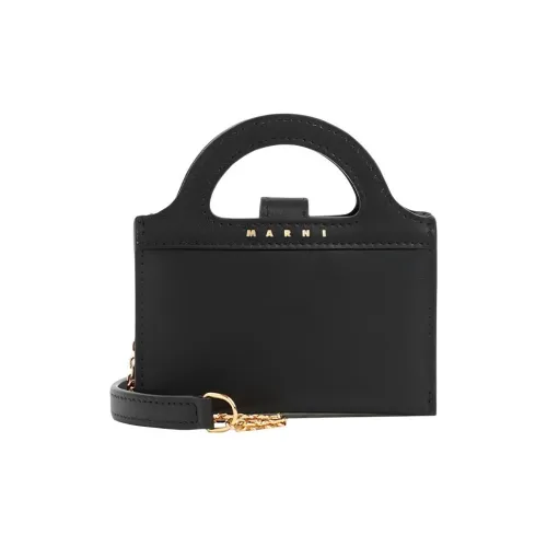 MARNI Коровья кожа Портативная Сумка через плечо Кошелек Женский Черный