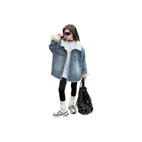 ЮЙЧЖАОЛИНЬ Джинсовый синий Школьный возраст Топы