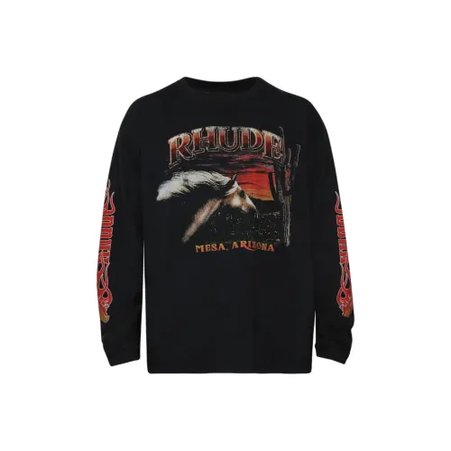 RHUDE Черные Мужские T-Рубашки