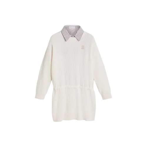 BRUNELLO CUCINELLI Белые Платья для Детей