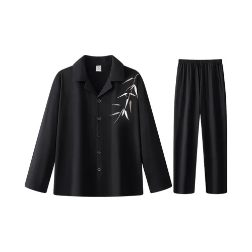 Lan Miao Пижамный комплект Мужской Черный
