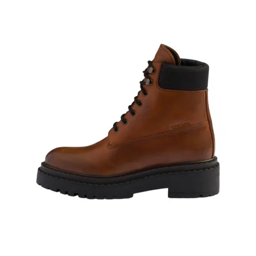 PRADA RE Нейлон Ботильоны Женские Коричневый