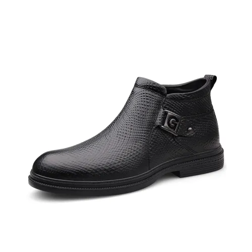 H2 Лицевая коровья кожа Модный тренд Мужская обувь Ботильоны Мужской