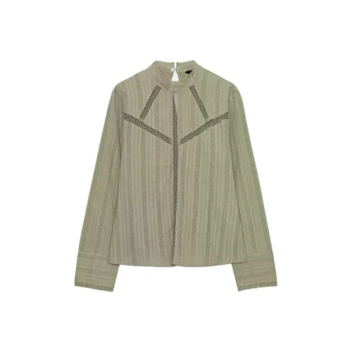 ZARA Средний хаки Женские рубашки