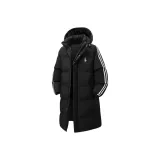 Чёрный хлопковый пуховик