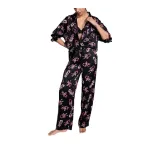 Комплект (Черный, подошва, бант, с принтом)