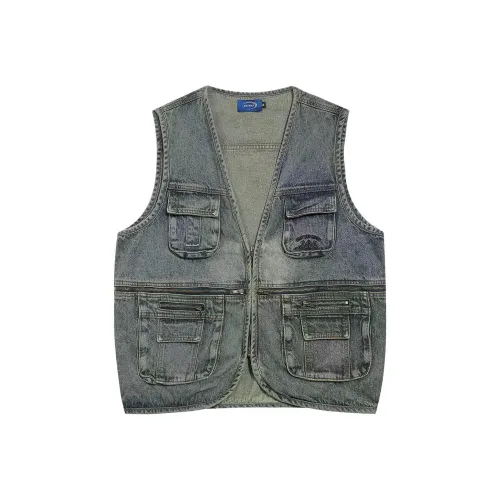 DITB Винтажный синий унисекс жилеты