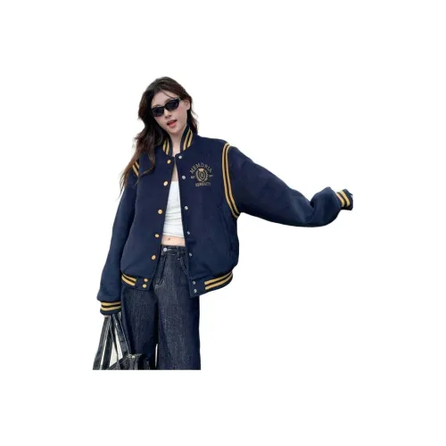 YEARNED Темно-синий женский пуховик