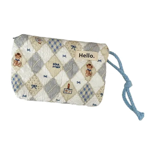 Gentle Welcome Освежающий Лоскутное шитье Мелочь Кошелек Утепленный Мешок для хранения Студенты Держатель для карт Makeup Bag Мини Периодические прокладки Сумочка для украшений